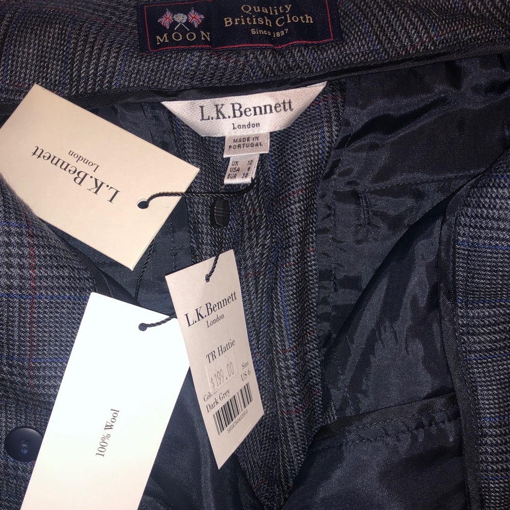 L.K. Bennett dark gray business pants
